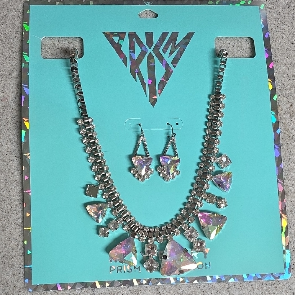 Katy Perry Collections Silver and Iridescent Necklace Set